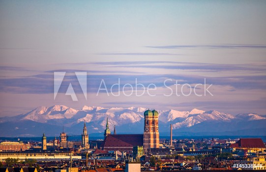 Bild på Mnchen Stadtpanorama Skyline